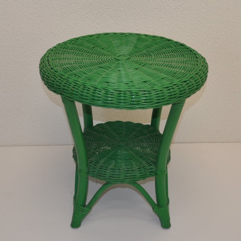 Ratanový stolek dětský zelený